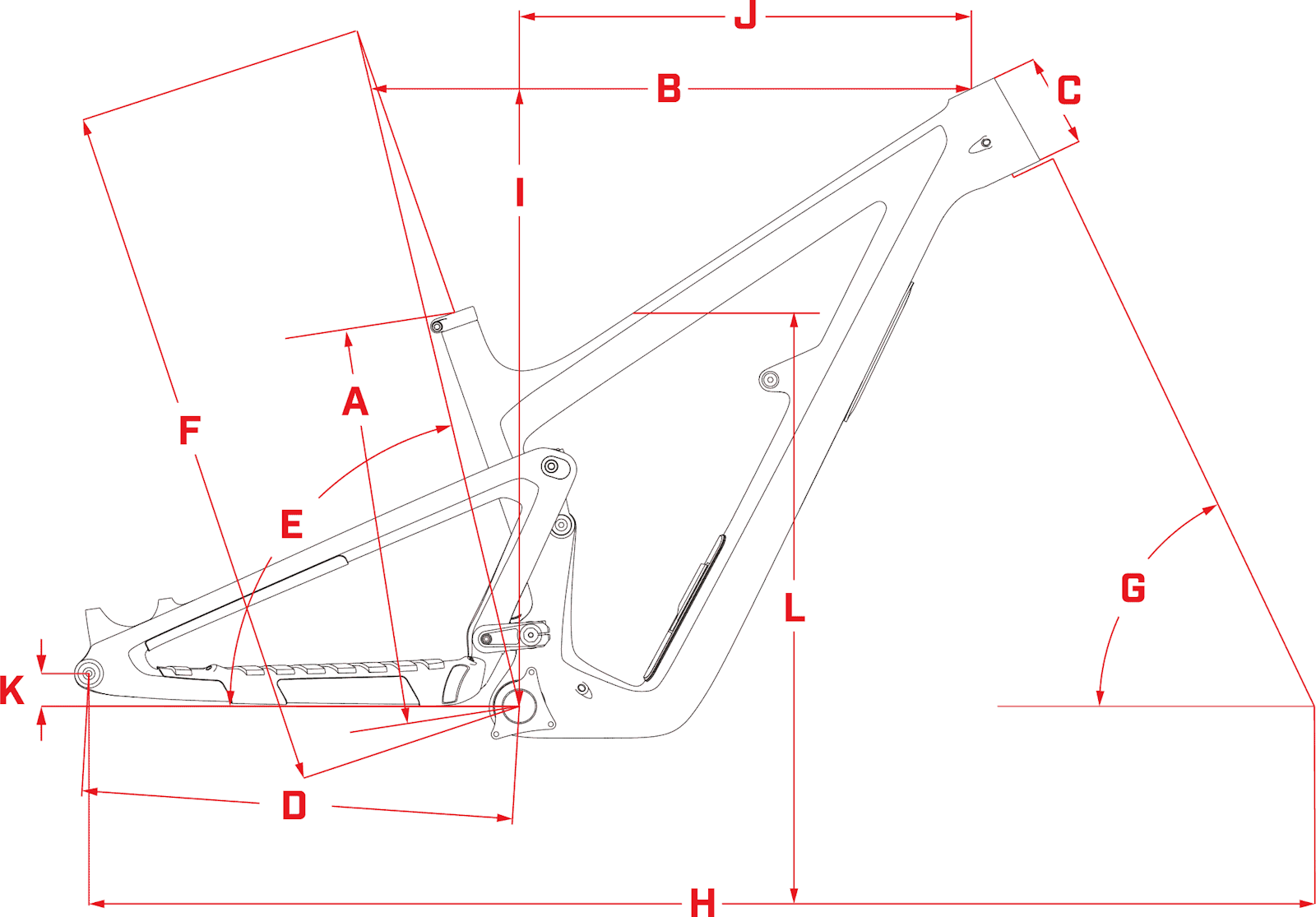 Ibis Cycles Ripmo V3 geometry diagram